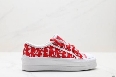 Genuine Dior Walk N Series Presbyopia Embroidered Thick-Soled Canvas Shoes Casua
