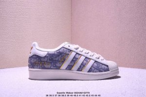 adidas Gazelle Indoor W Custom Shell Toe Gucci Clover Casual Non-Slip Wear-Re