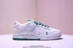 Nk Sb Dunk Low Lv Collaboration --- White And Green Dual-Color Outsole Anniversa