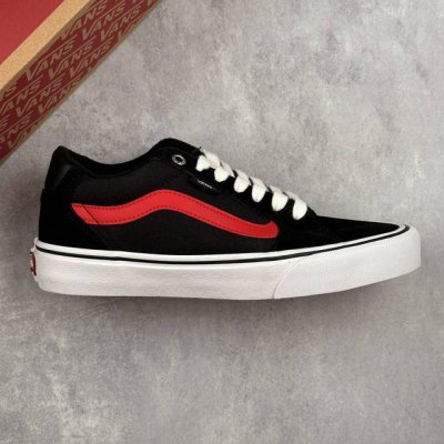 Local Core Private Vans Faulkner Black And Red Vans Official Non-Slip Lightweigh