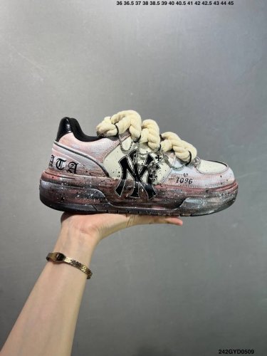 Company-Grade Mlb Ny Printed Viral Dad Shoes Graffiti Pranks 6Cm Internal Heel L