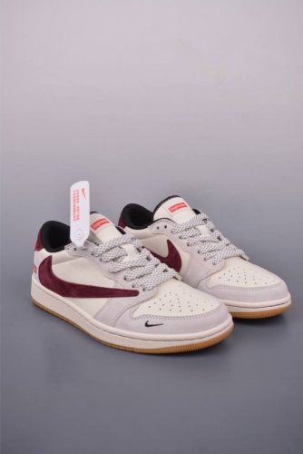 fragment X Travis Scott Corporate-Level Air Jordan 1 Low Three-Party Joint In