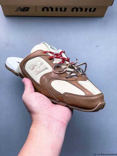 Company Level! Miu Miu X New Balance 530 Mules The New Thin-Soled Half-Shoes Bas