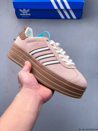 Company Level! Adidas Gazelle Bold W Thick-Soled Low-Top Retro All-Match Casual