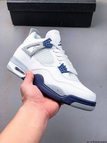 Two-Layer Authentic Label! Air Jordan 4 Aj4 Mid-Top Retro Casual Sports Culture
