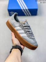 Real Label With Half Size Adidas Men's And Women's Sambae Grey Cloud White Sport