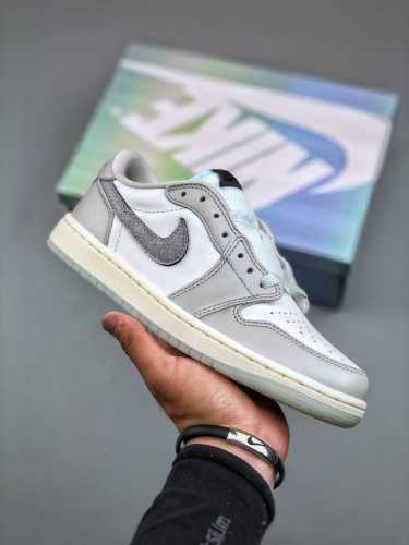 air Jordan Aj1 Retro Low Og Cny Snake Year Limited Edition White Gray Gradien