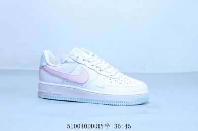 Nike Air Force 1 Af1 Low-Top Casual Skate Shoes White/Pink, Model Number: Ih0640