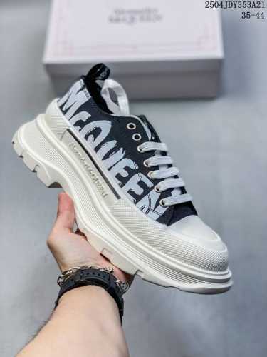 Genuine Alexander Mcqueen Tread Slick Canvas Lace-Up Ankle Martin Boots Size: 35