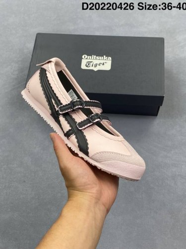 Onitsuka Tiger Mexico Tgrs Flat-Heeled Mary Jane Shoes Interpret The Ballet Tren