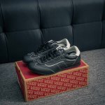 Core Private Vans Super Lowpro Full Leather Black Retro Thin Sole Series The Van
