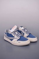 Fragment X Travis Scott X Stussy Air Jordan 1 Low Three-Party Joint Inverted Hoo