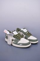 Fragment X Travis Scott X Stussy Air Jordan 1 Low Three-Party Joint Inverted Hoo