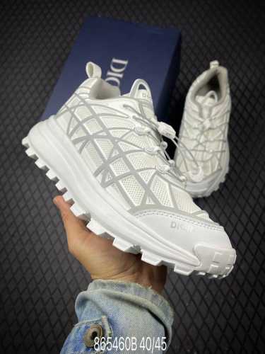 b Authentic Dior B31 Mesh Rubber Round Toe Lace-Up Rattan Pattern Comfortable