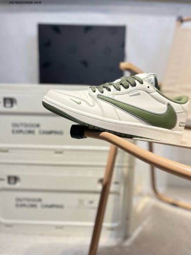 Company-Level Top Layer Leather Supreme X Jordan Air Jordan 1 Low Aj1 Low-Top Se