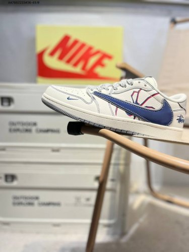 Company-Level First-Layer Pistusi X Jordan Air Jordan 1 Low Aj1 Low-Top Series B