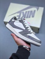 Travis Scott X Air Jordan 1 Low Og Sp Aj1 Joint Model - White Gray Low-Top Cultu