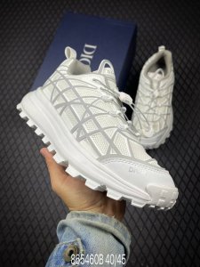 b Authentic Dior B31 Mesh Rubber Round Toe Lace-Up Rattan Pattern Comfortable