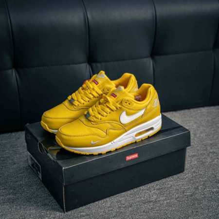 Core Private Nike Air Max 1 X Supreme 87 Retro Casual Running Shoes Official Syn - Click Image to Close