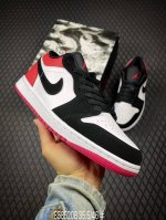B Company-Grade Air Jordan 1 Retro Low White Black Gym Red Black And Red Officia
