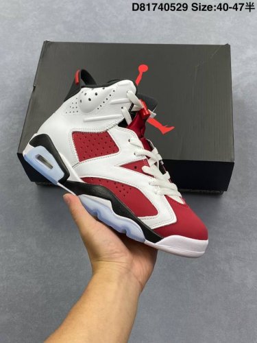 nike Air Jordan 6 Retro Carmine Rouge Jordan Aj6 Mid-Cut Retro Casual Culture