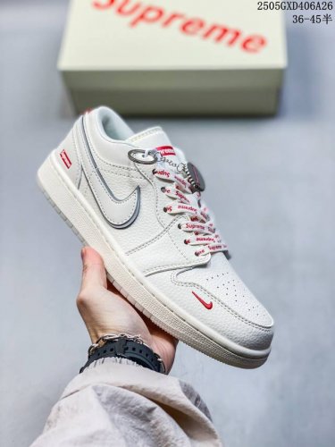 Overseas Hit Limited Sale Nike Jordan Air Jordan 1 Supreme Joint Beige Crystal B