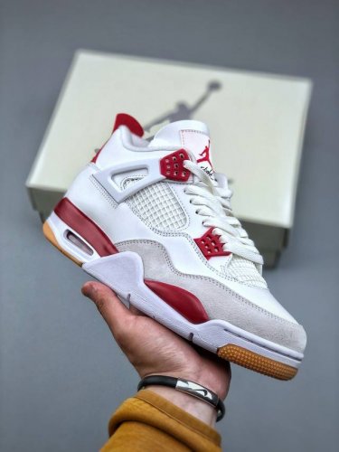 Nike Sb X Air Jordan Aj4 Joint White And Red Dr5415-106 It Took Many Months To M