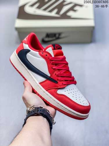 Authentic With Half Sizes! Jordan 1 Air Jordan 1 Low-Top Aj1 Reverse Swoosh Seri