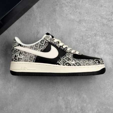 Local Core Private Nike Air Force 1 '07 Low Dior Collaboration Patterned Black A - Click Image to Close