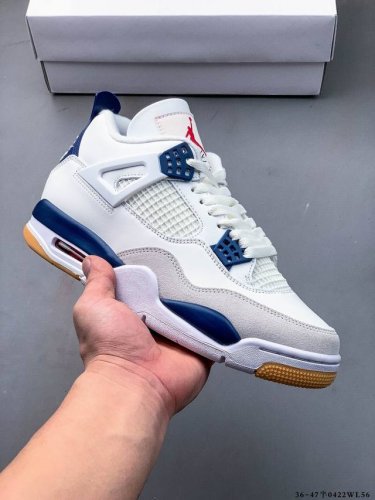 Pure Original Version! Air Jordan 4 Retro Og Cement Aj4 Joe 4 Retro Casual Sport