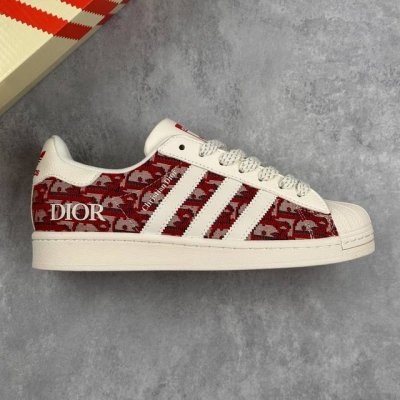 Local Core Private Adidas Originals Superstar X Dior White And Red Starry Sky Lo