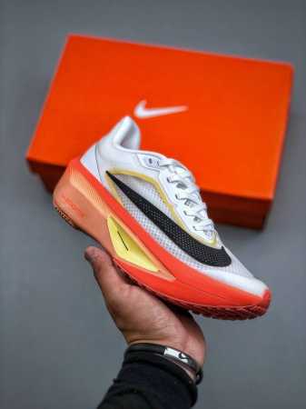 nike Zoom Fly 6 Cn White, Black And Orange Carbon Plate Marathon Running Shoe - Click Image to Close