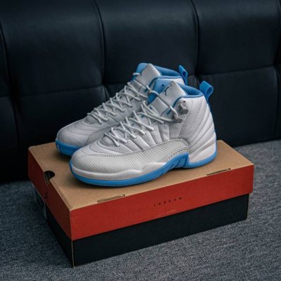 Core Private Air Jordan 12 Melo White And Blue Aj12 Joe 12 Men's Cultural Basket