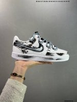 Corporate Nike Court Vision 1 Low "Phantom Cross" Hand-Painted Graffiti Customiz