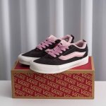 Core Private Vans Knu Skool Brown And Pink Shoes Fat Version Three-Dimensional L
