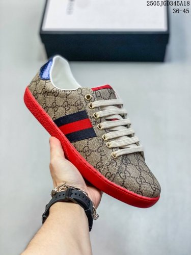 Gucci Fashion Shoes 1977 Canvas Shoes 2 New Lace-Up Casual Sneakers Round Toe Co