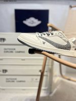 Company-Grade Top-Grain Leather Supreme X Jordan Air Jordan 1 Low Aj1 Low-Top Se