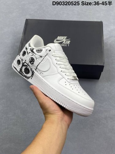 Company-Level Cdg X Sup X Air Force 1 Low Three-Party Joint White And Black Graf
