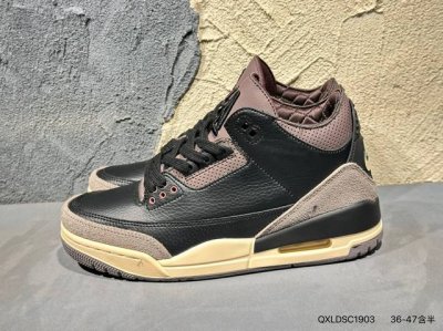 New Product Launch Real Shot Air Jordan 3 Aj3 Jordan 3 Basketball Shoes Black An