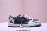 High-End Custom Travis Scott X Jordan 1 Low Nba Boston Celtics Joint-Bos City Li