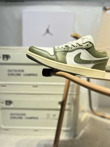 Company-Grade Full-Grain Leather Jordan Air Jordan 1 Low Aj1 Low-Top Basketball