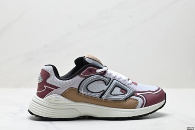 Genuine Dior B30 Mesh Fabric Thick-Soled Lace-Up Casual Low-Top Sports Shoes For