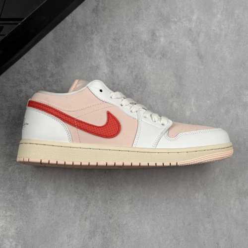 Local Core Private Air Jordan 1 Low Aj1 Joe 1 White Pink Low-Top Cultural Casual