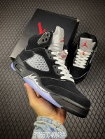 air Jordan 5 Retro Sp Dawn Black And Silver #Men's Shoes Real Standard Half S