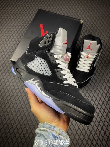 air Jordan 5 Retro Sp Dawn Black And Silver #Men's Shoes Real Standard Half S