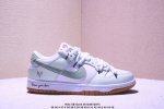 Rope-Tied Off-White Deconstructed Custom, Nike Sb Dunk Low Milk White Pink Smile