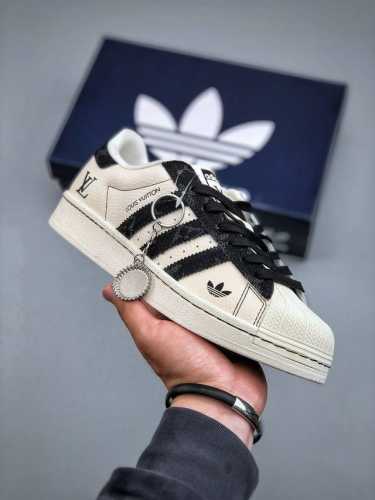 c Version Adidas Originals Superstar Lv Joint Model Beige Black Classic Shell