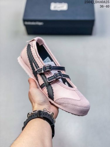 Onitsuka Tiger Mexico Tgrs Flat-Heeled Mary Jane Shoes Interpret The Ballet Tren
