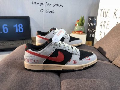 High-End Custom Nike Sb Dunk Low Gucci Collaboration --- Gray, Black, Red High-E