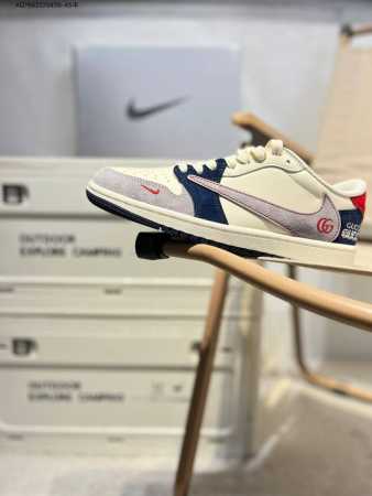 Company-Grade Top Layer Leather Gucci X Jordan Air Jordan 1 Low Aj1 Low-Top Seri - Click Image to Close